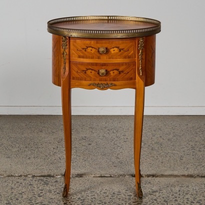 A Louis XV Style Marquetry Night Stand