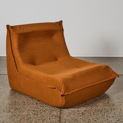 A Burnt Orange Togo Style Seat