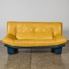 A Postmodern Tan Leather Sofa by Nicoletti Salotti - 2