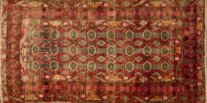 A Vintage Handwoven Turkish Rug