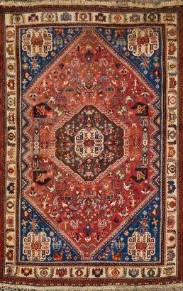 A Beautiful Hand Knotted Persian Bhaktiari Rug with Nomadic Design