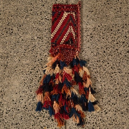 A Vintage Hand Knotted Camel Bag