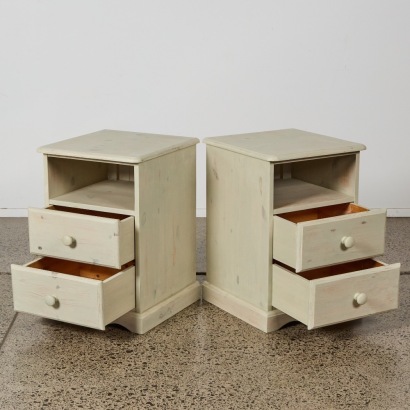 A Pair of French Country Bedside Tables