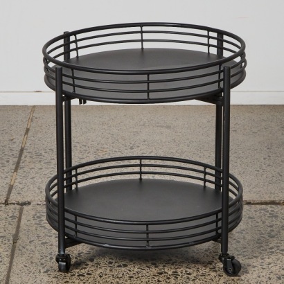 A Modern Two-Tiered Bar Cart