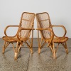 A Vintage Cane Three Piece Chairs And Table - 3