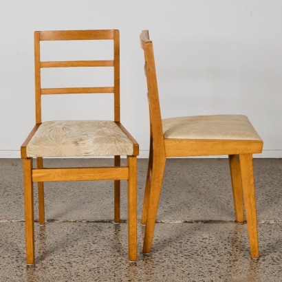 A Pair of Mid-Cenutury Oak Dining Chairs