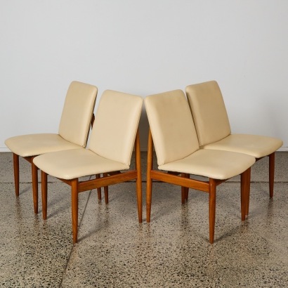A Set of Four Parker Ballarat Slab Back Dining Chairs