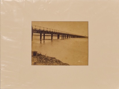 Burton Brothers - Waitaki Bridge, Albumen Silver Photograph