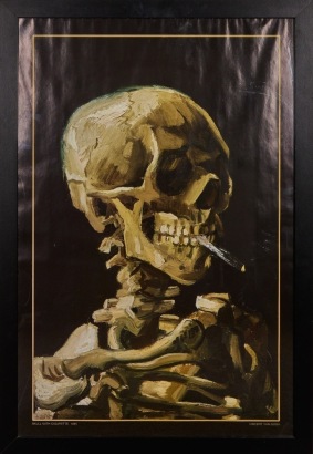 A Vincent van Gogh 'Skull with Cigarette' Reproduction Print