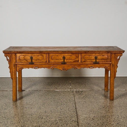 A Chinese Aged Wooden Long Table