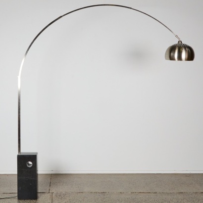 A Reproduction Arco Lamp with Marble Base