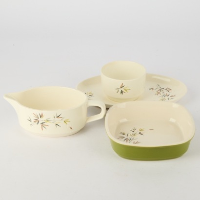 A Crown Lynn Partial Dinner Set of Bamboo