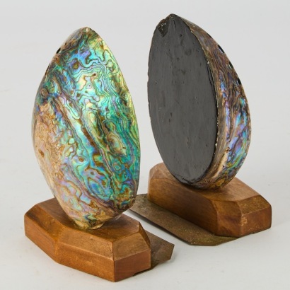 A Pair of Paua Shell Book Ends