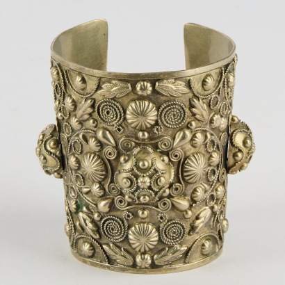 A Vintage Metal Cuff Made in Italy