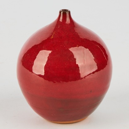 A John Parker Red Glaze Stem Vase