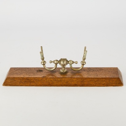 An Antique Gavel Holder with Oak Base