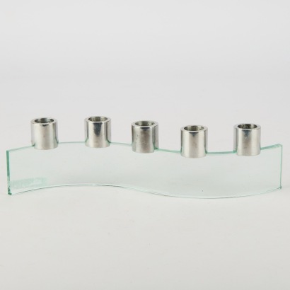 A Glass Wave Candle Holder