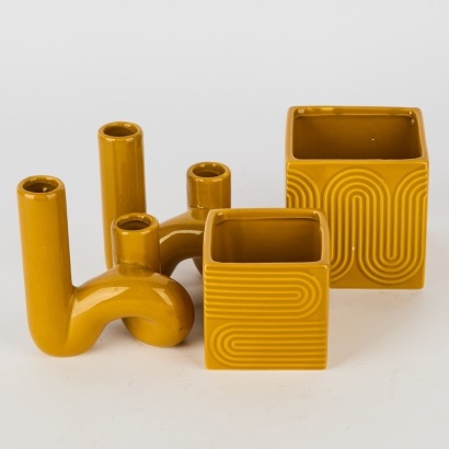 A Set of Four Contemporary Pottery Vases