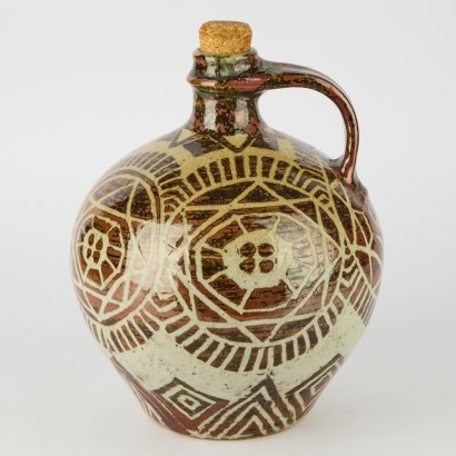 A Large Nicholas Brandon Geometric Pattern Carafe