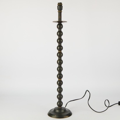 A Slender Metal Bobbin Table Lamp Base