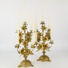 A Pair of Antique French Church Altar Floral Candelabras