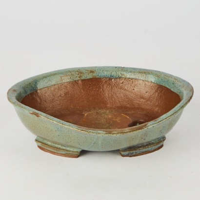 A Blue Glazed Bonsai Dish
