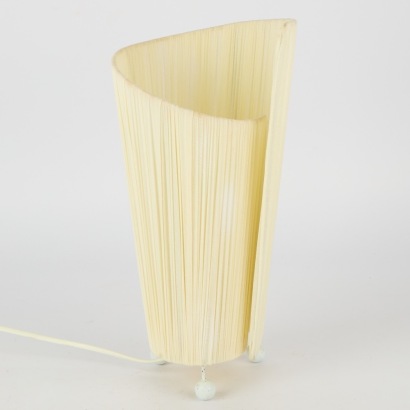 A Mid-century Tripod Curved Pleated Lamp circa 1950's Rewired