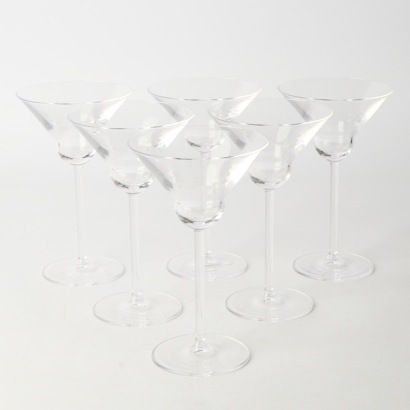 A set of six Martini Glasses