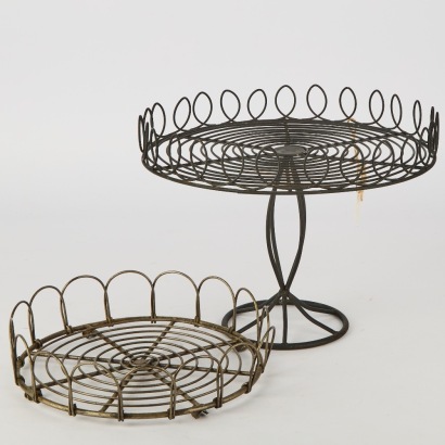 A pair of Wire Cake Stands