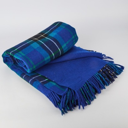 A Vintage Kaiapoi Maori Chief Reverible Travel Blanket Made by Kaiapoi Woollen Mills