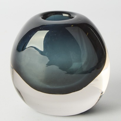 A Mid-Century Cased Smoked Art Glass Vase
