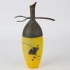 A Naoko Takenouchi "Twig" Art Glass Vase with Bronze