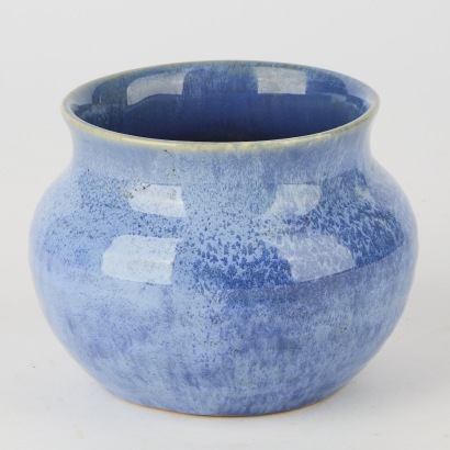 An Early Blue Crown Lynn Fraction Vase