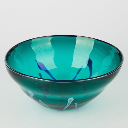 A Handcast Lynden Over Lava Glass Bowl, 2001