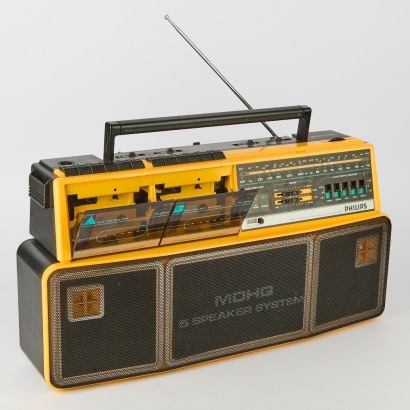 A Vintage Philips D8303 Dual Deck Stereo Radio Casette Recorder