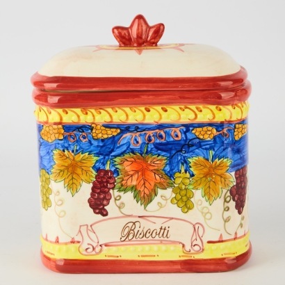 An Italian Biscotti Ceramics Canister