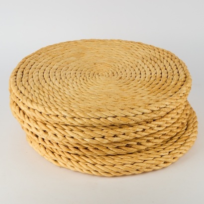 A Set of Four Rush Seat Pads