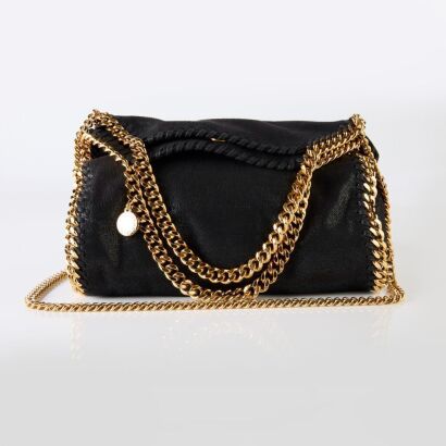 Stella McCartney, Black Falabella Chained Mini Tote Bag