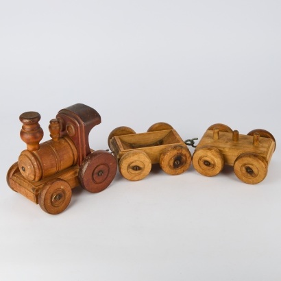 A Vintage Handmade Wooden Train