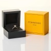 77 Diamonds, 18ct White Gold, 0.94ct Princess Cut Diamond Solitaire Ring, GIA certified - 3