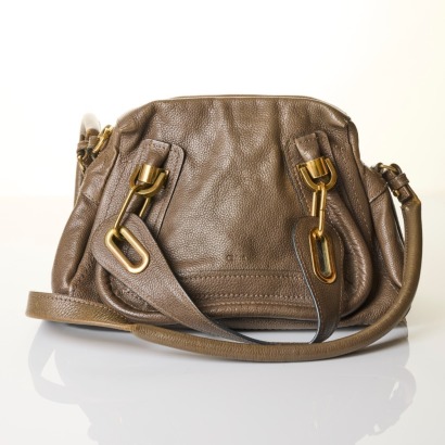 Chloe, Grey Leather Paraty 2-Way Bag