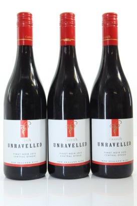 (3) 2010 Carrick Unravelled Pinot Noir, Central Otago