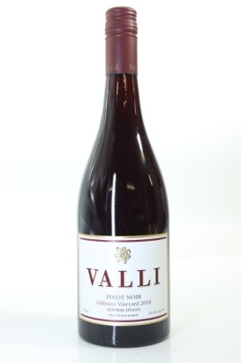 (1) 2018 Valli Gibbston Vineyards Pinot Noir, Gibbston