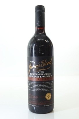(1) 1996 John Glaetzer John's Blend Individual Selection Cabernet Sauvignon, Langhorne Creek