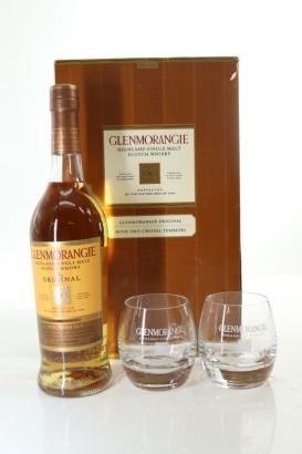 (1) Glenmorangie 'The Original' 10 Year Old Single Malt Scotch Whisky with Glasses, 40% ABV (GB)