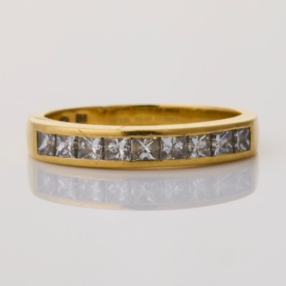 18ct Yellow Gold, 0.50ct Diamond Channel Set Ring