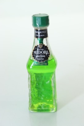 (1) Midori Melon Liqueur Miniature, Japan, 50ml, 21% ABV