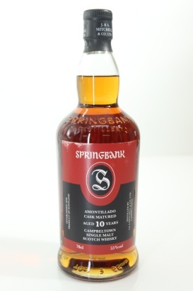 (1) Springbank Amontillado Cask Matured 10 Year Old Single Malt Scotch Whisky, 55% ABV