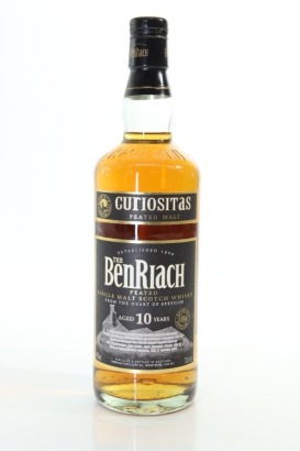 (1) The BenRiach 'Curiositas' 10 Year Old Peated Single Malt Scotch Whisky, 46% ABV (2015 Bottling)