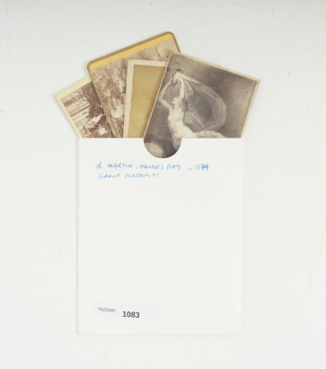 Four black and white carte de visite